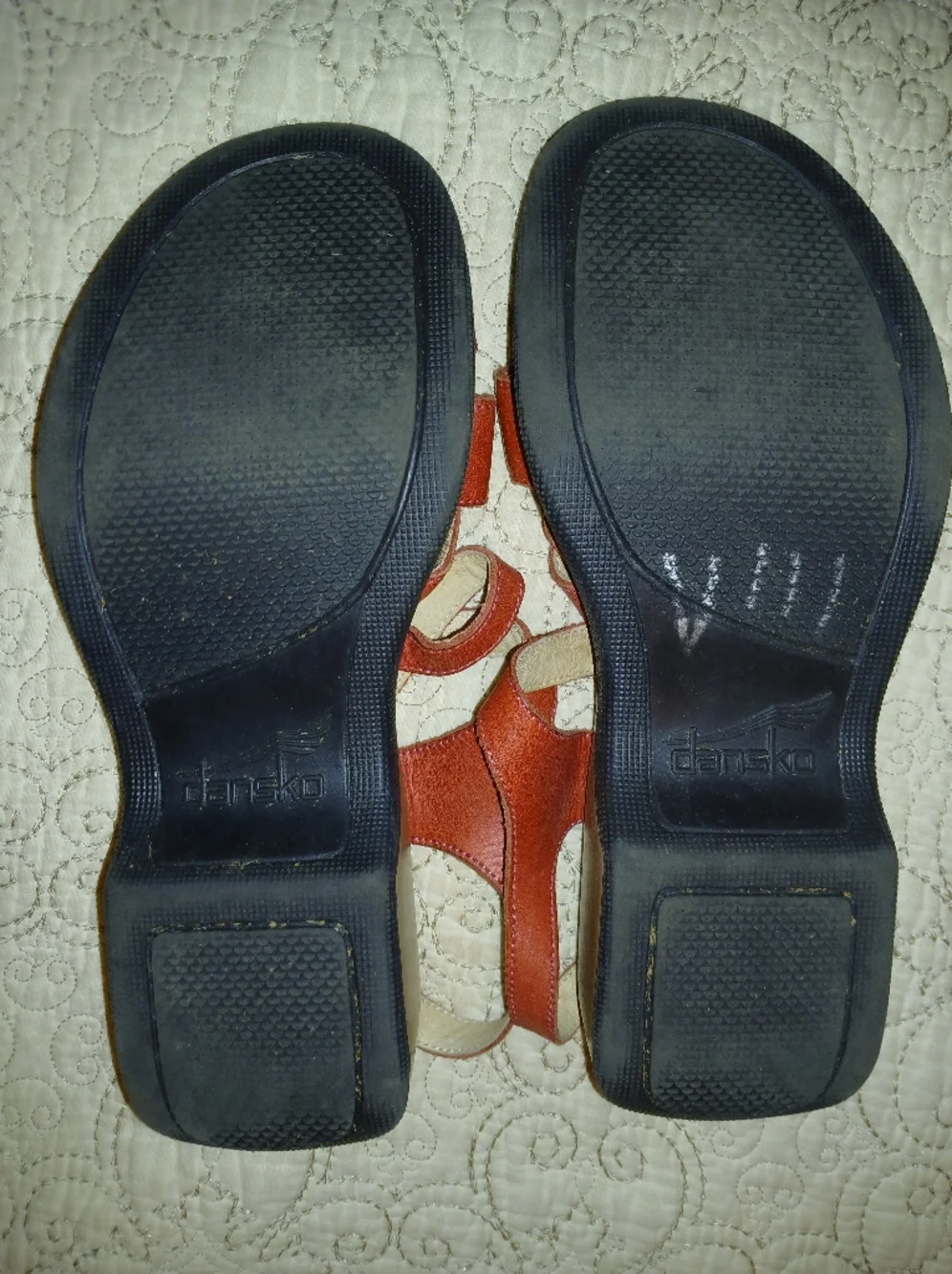 Dansko Red Strappy Sandals Size 9 - Picture 2 of 5